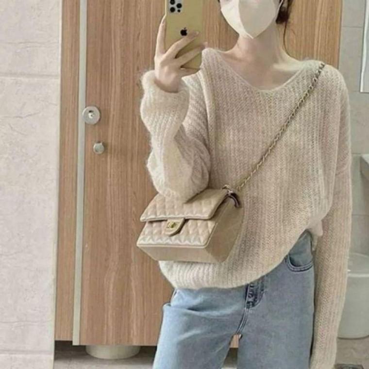 브이넥 스타일 데일리 플레인 니트봄 보온 가을 겨울 가을 니트 브이넥 봄 겨울