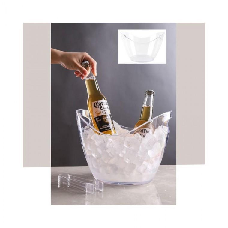 루미나D 캠핑 8l 투명 아이스버킷 맥주 와인 샴페인 보냉 얼음