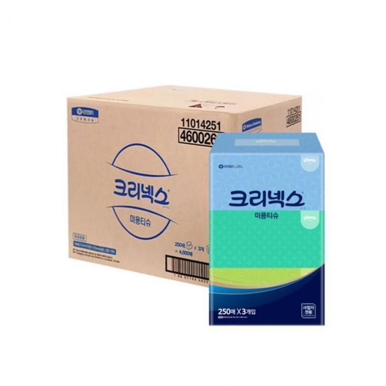 루미나D 일반 크리넥스 미용티슈 250매x18개 2겹 4600261