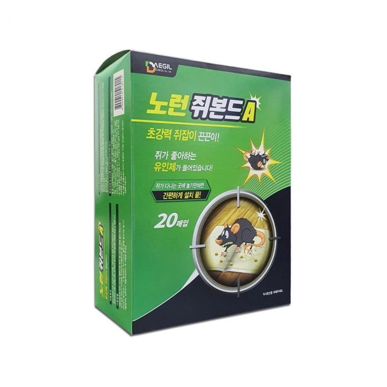 루미나D 노런 쥐본 드 쥐끈끈이 트랩 쥐덫 20매입