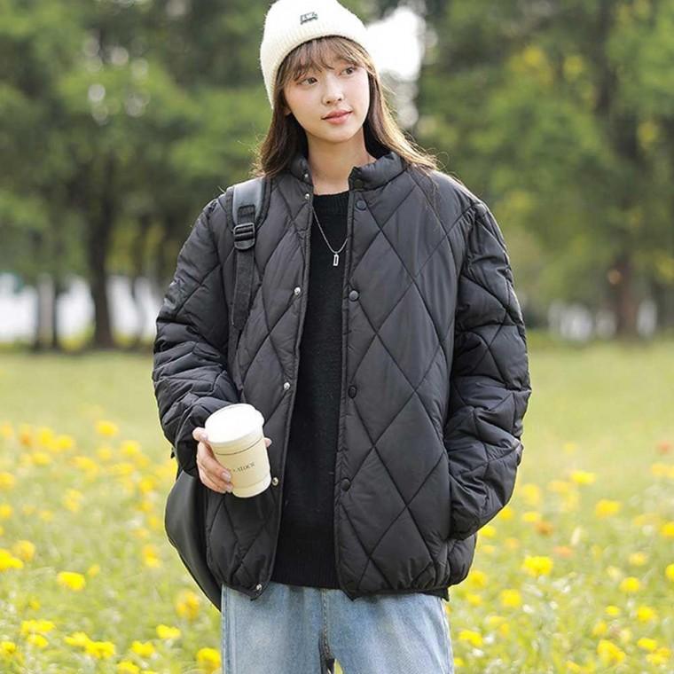 여성 패딩 점퍼 퀼팅 심플 데일리 겨울 캐주얼 블랙 브라운 베이지