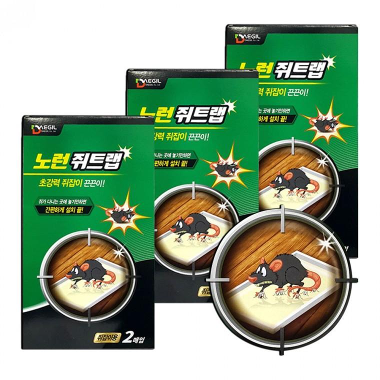 노런 쥐트랩 6매 쥐끈끈이 쥐잡이