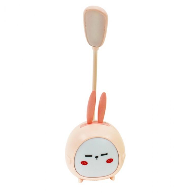 글로벌이지 뚝딱 토끼 LED 미니 무드등 핑크