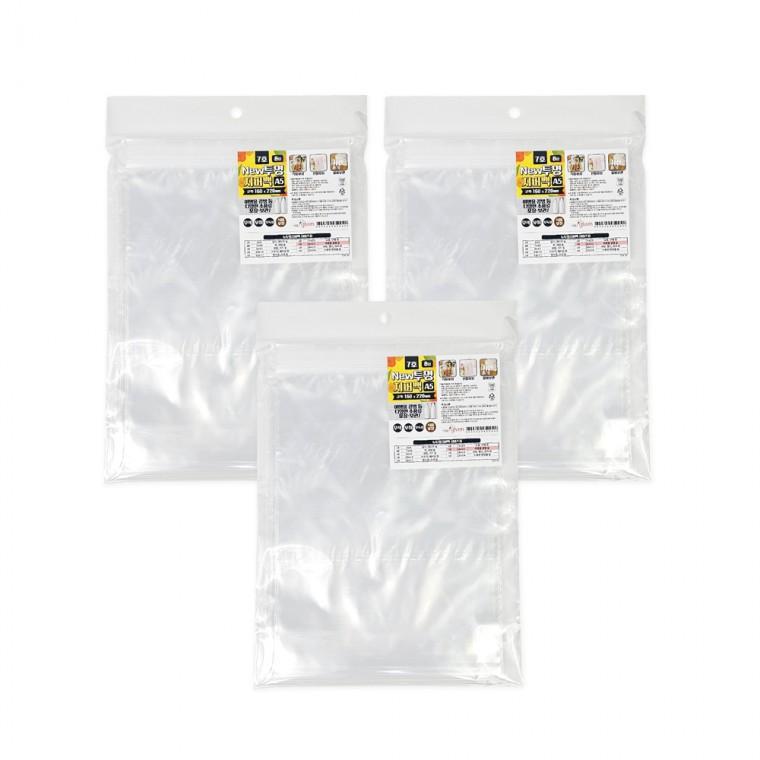 투명지퍼백 7호(160x220mm 8매)-3개 투명지퍼백 악세사리보관 다용도지퍼백 투명봉투 지퍼봉투