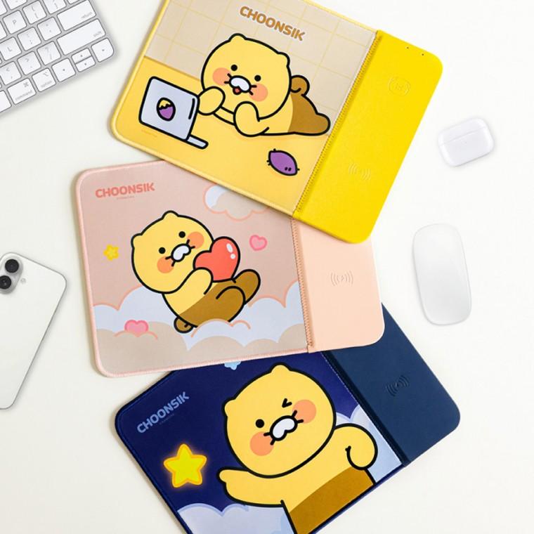 카카오프렌즈 CS 춘식이 캐릭터 무선충전 마우스패드