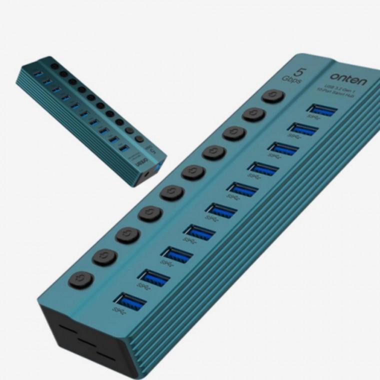 USB 3.0 10포트 개별 전원 스위치 멀티 허브