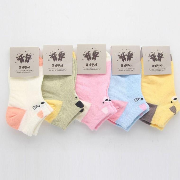 국내산 사계절 아동양말 귀여운 고양이 5켤레묶음