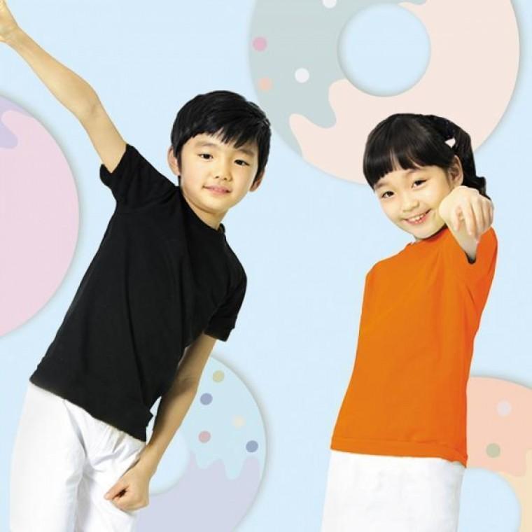 아동용 티셔츠 30수 라운드 반팔 국산 주니어 반팔티 남녀공용