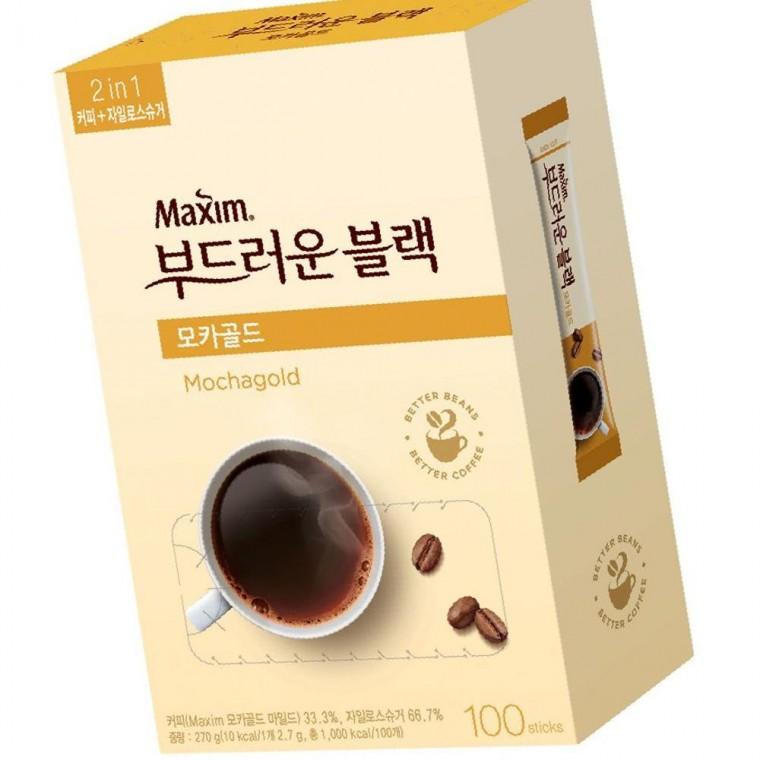 믹스커피 달콤한커피 맥심 부드러운블랙 모카골드 100개 스틱 블랙커피 믹스