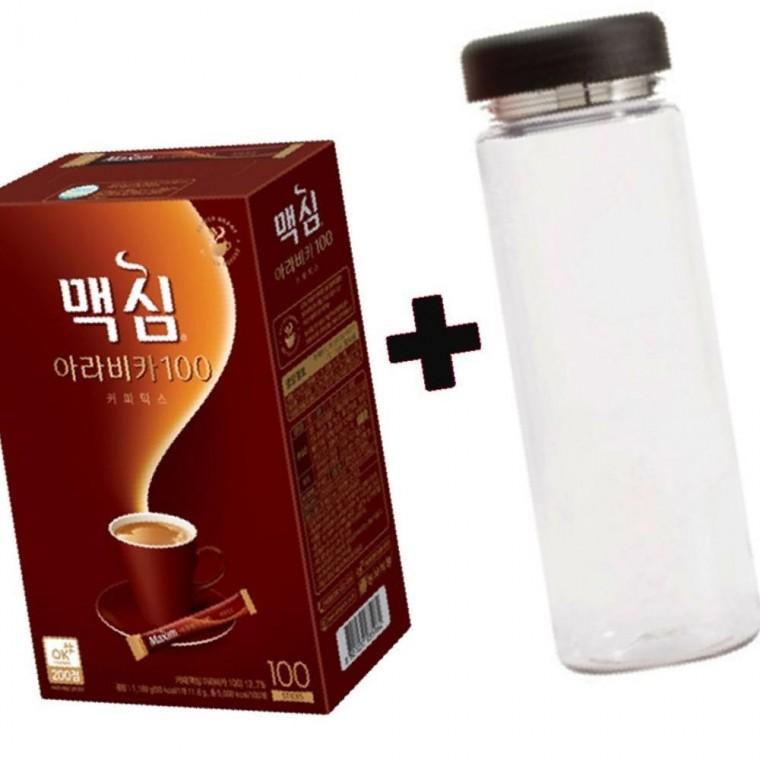 맛난향긋한커피 믹스커피 맥심 아라비카100 커피믹스 100개 x1개+워터보틀