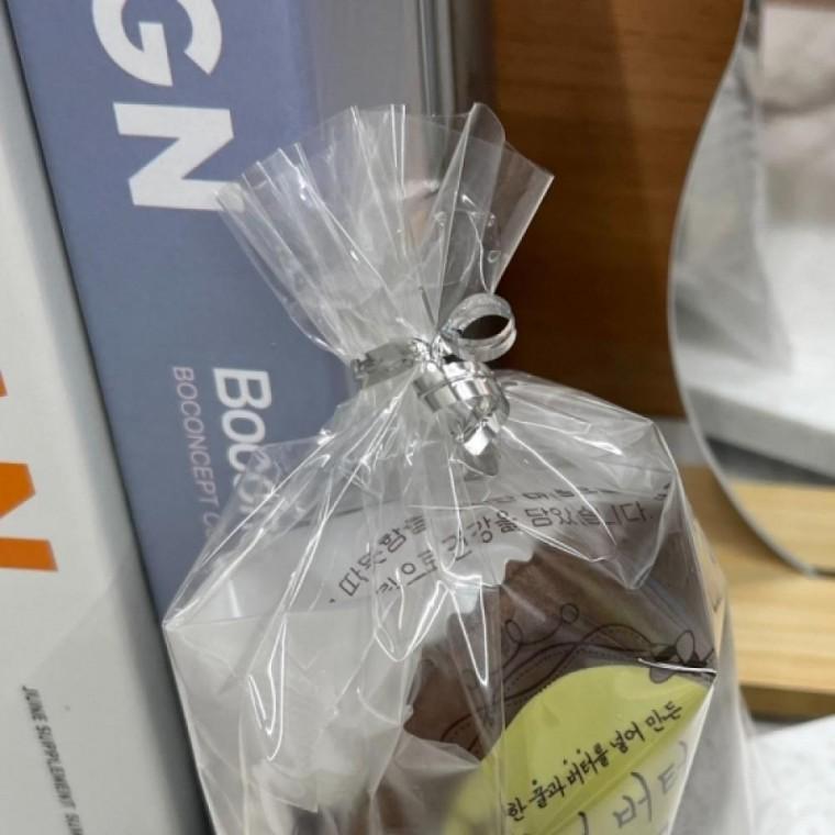 대용량 포장용 끈타이 빵끈 실버