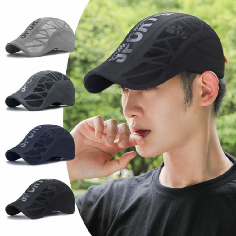 그물무늬 헌팅캡스타일 아웃도어 통기성 메쉬 볼캡