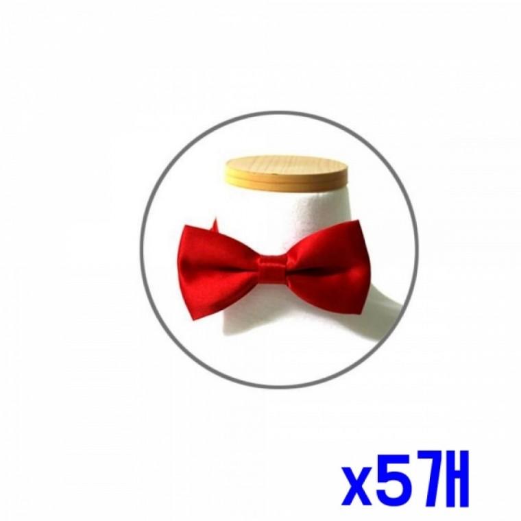 광택도는 다용도 나비모양 넥타이 빨강 x5개