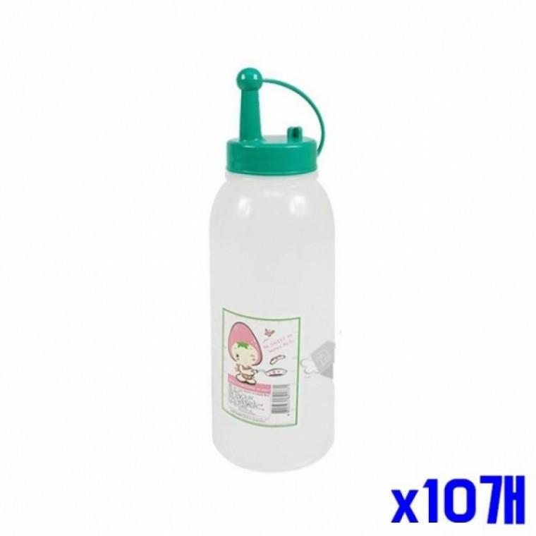 새지 않는 투명 케찹병 특대 x10개 소스통 소스보관통
