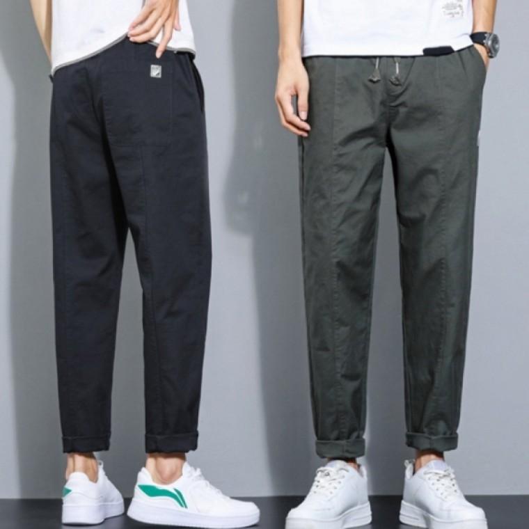 허리밴딩 롤업 남자 캐주얼 데일리 빅사이즈 팬츠