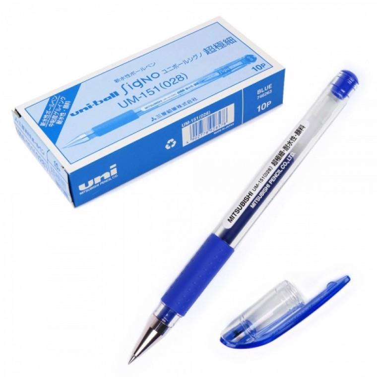 미쯔비시 유니볼 UM-151 볼펜 (0.28mm) (10개입) 1박스 (블루)