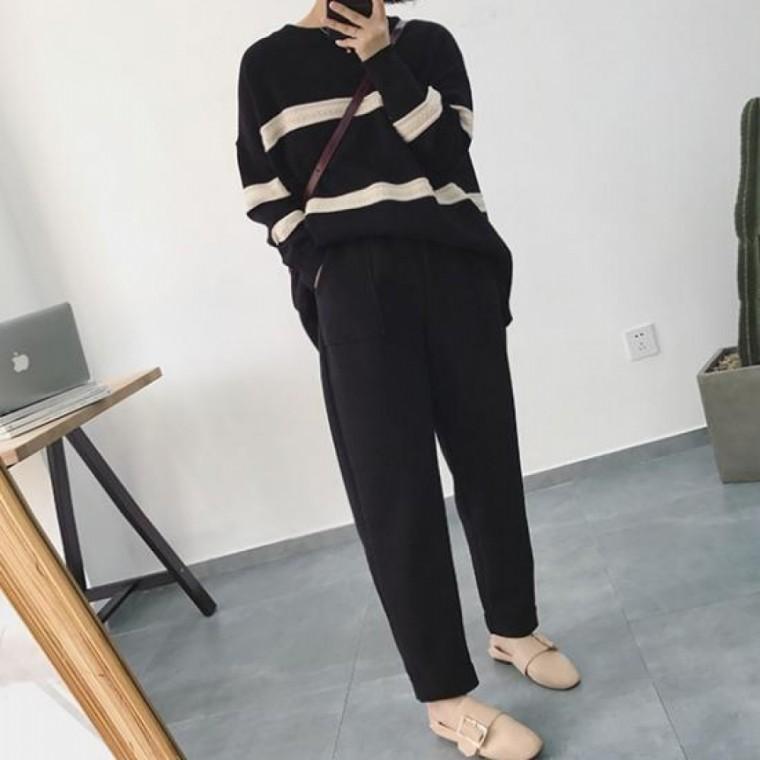 G125864 사각주머니 모직 배기팬츠