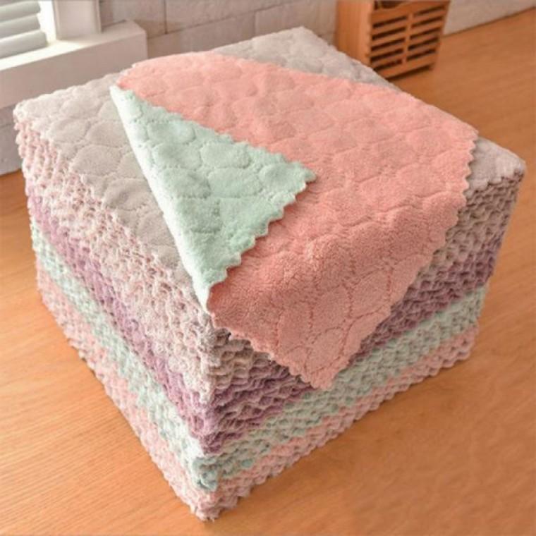 투톤 벨벳행주 극세사 요술 양면 행주 초대형 30x30