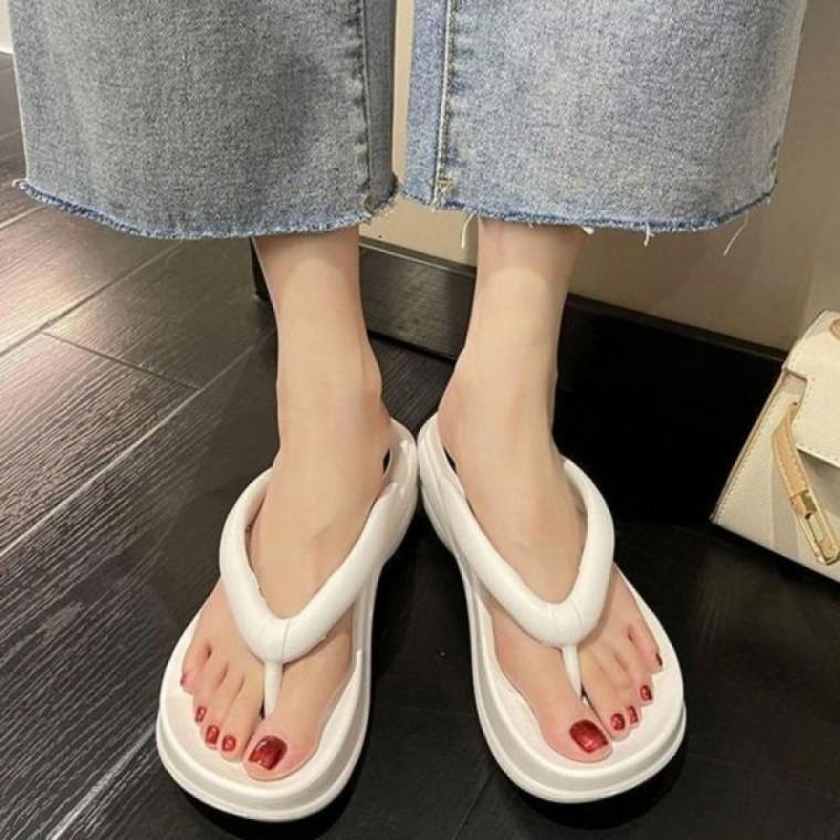 여성 여름 여행 웨지 통굽 키높이 데일리 슬리퍼 슈즈 거실 실내화 사무실 거실화