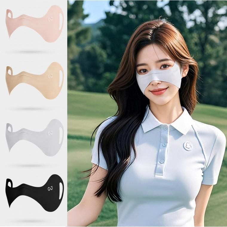 예쁘고 깔끔한 나비날개 큐빅로고 하프 마스크