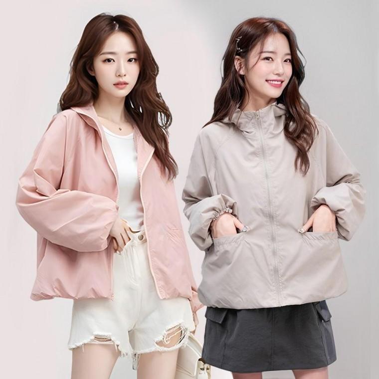여성 러블리 바람막이 루즈핏 봄 간절기 자켓 점퍼 아우터 잠바 여자