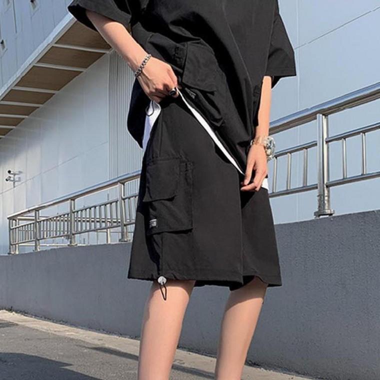 캐주얼 남친룩 남자 데일리 반바지 아노락 반팔 세트 한강 커플 아노락