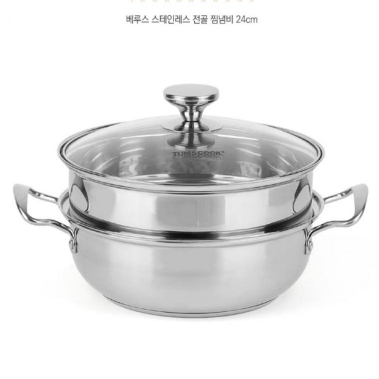 IH 2단찜솥 찜솥 스테인레스 스텐찜기 찜솥냄비 전골냄비 찜솥세트 찜냄비 24cm