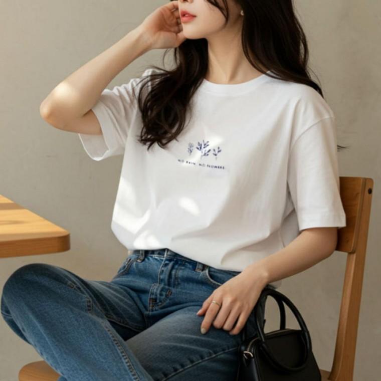티셔츠 반팔 여성반팔티 여성티셔츠 루즈핏 자켓 이너 여성 상의 프린팅 여름