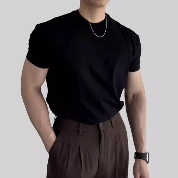 남성 기본 라운드넥 반팔티 화이트 블랙 베이직 여름 기본 티셔츠 이너 단독
