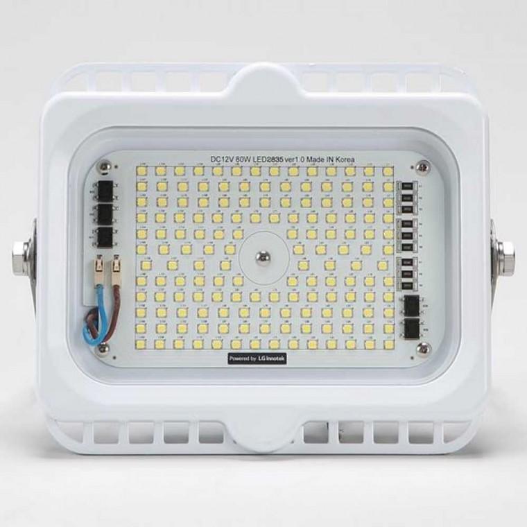 선박용 LED 투광기 DC 12V 80W 화이트 주광