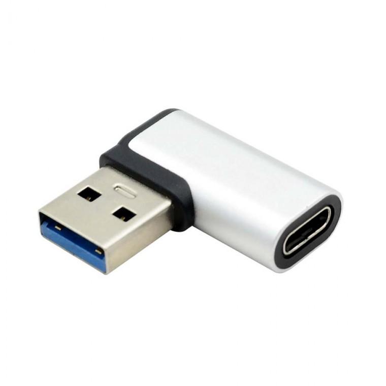 USB 3.0 C타입 A타입 꺾임젠더 좌향 고속전송 5Gbps