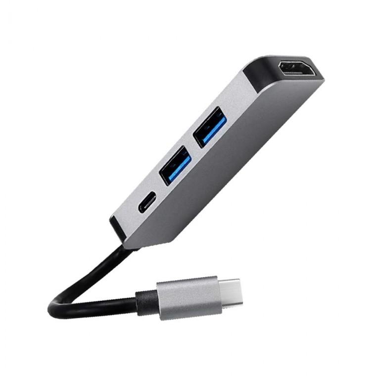 4K 2K USB 3.0 HDMI C타입 멀티 도킹 4 IN 1 고해상도 아답터 컴퓨터 데스크탑 PC 모니터 데이터전송