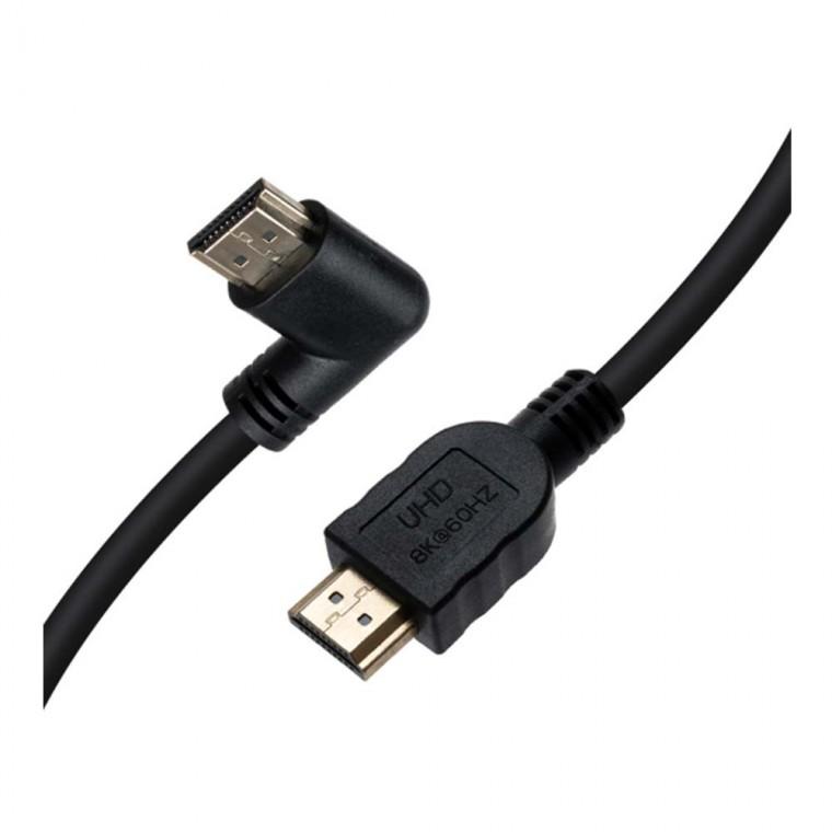 8K 4K HDMI 2.1 좌향꺾임 케이블 1.8M 고화질 입체영상 극장용 시네마스코프 화면 지원