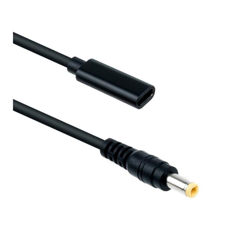 USB 3.1 TYPE C 노트북 변환 젠더 꺾임형 충전용 PD to DC 5.5 2.5