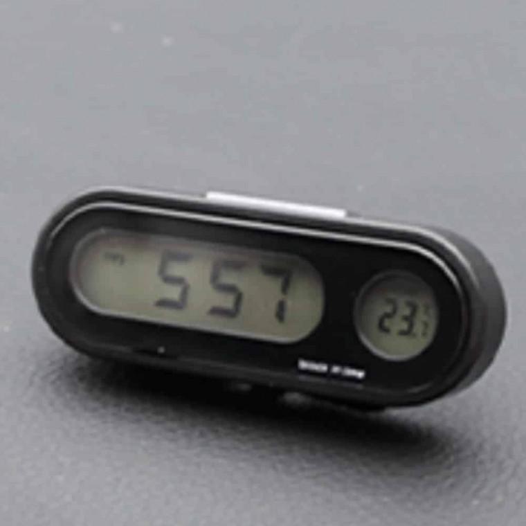 차량용 부착식 LED 시계 자동차실내온도계 차시계