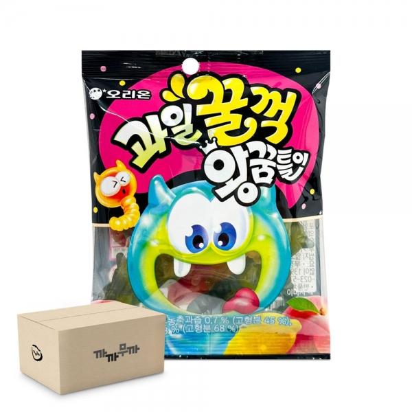 오리온 과일꿀꺽 왕꿈틀이 75g x 9개 (1박스-4통)