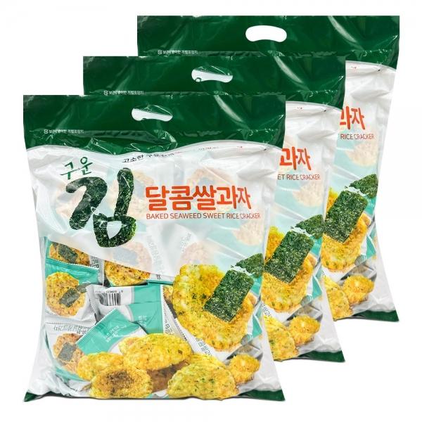 구운김 한입 달콤쌀과자 900g x 3개