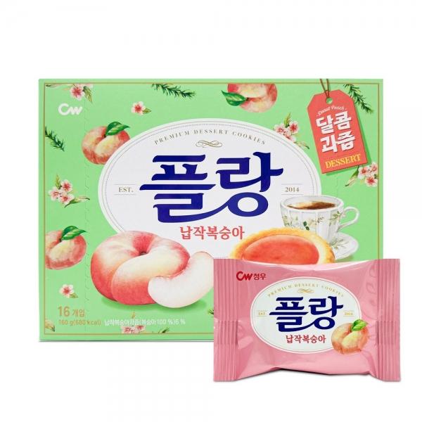 청우 플랑 납작복숭아 퓨레 160g  타르트 쿠키