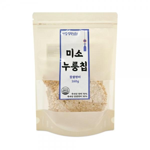 맛뜰정원  찹쌀현미 미소 누룽칩 160g 식사대용
