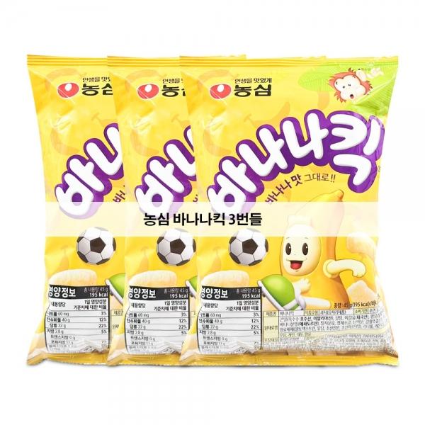 농심 바나나킥 45g x 3번들