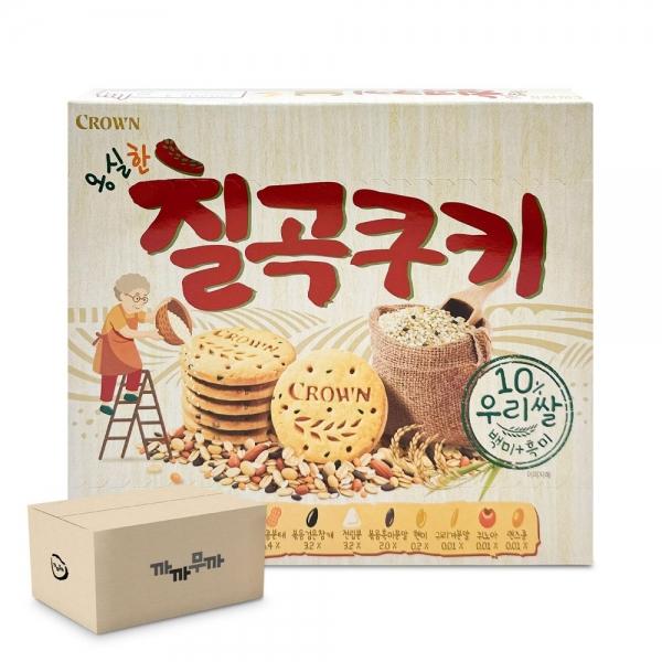 크라운 옹실한 칠곡쿠키 216g (1박스-10개) 오곡쿠키