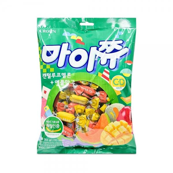 크라운 마이쮸 캔털루프멜론+망고 284g 트랜디한 과일맛