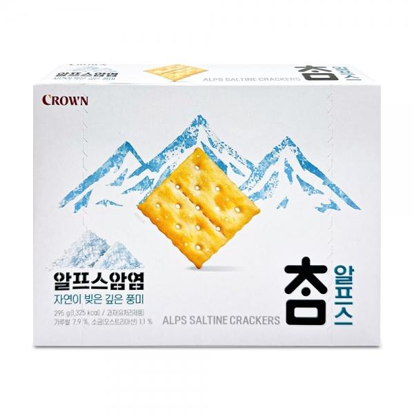크라운 참알프스 암염 크래커 295g 곡물 비스킷