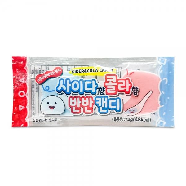 스푼으로 떠먹는 반반 캔디 사이다 콜라향 13g