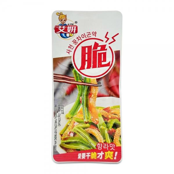 중국간식 사천 꿍차이 곤약 향라맛 15g 채소 무침