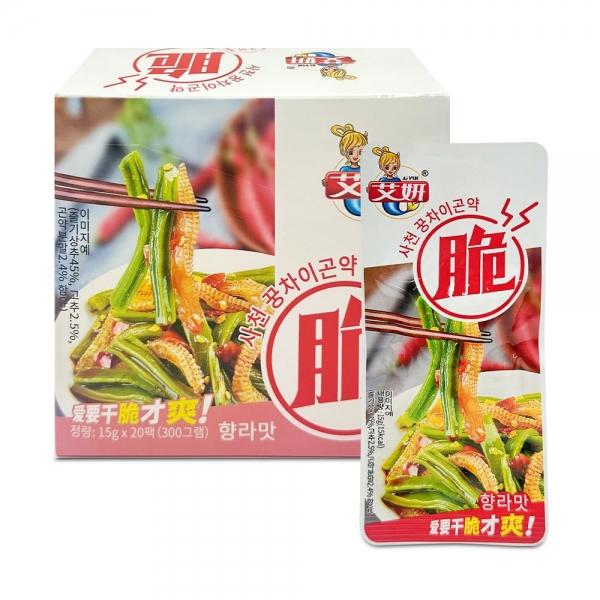 중국간식 사천 꿍차이 곤약 향라맛 15g x 20개 (1통) 채소 무침