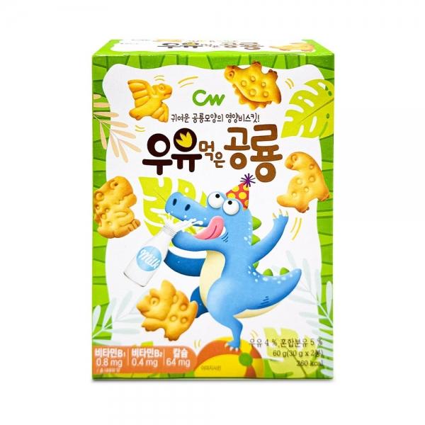 청우 우유 먹은 공룡 60g 공룡모양 비스킷