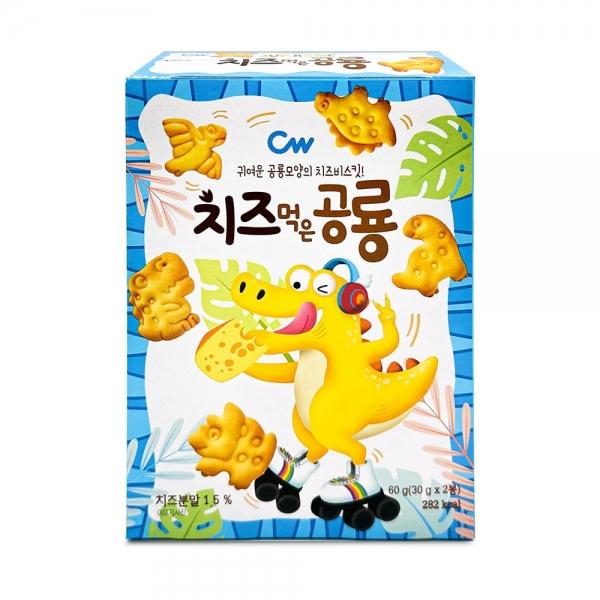 청우 치즈 먹은 공룡 60g 공룡모양 비스킷