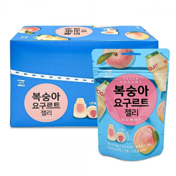 서주 복숭아 요구르트 젤리 50g x 8개 (1통)
