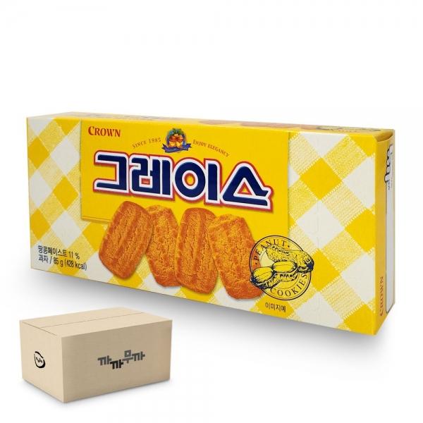 크라운 그레이스 85g (1박스-24개) 땅콩쿠키